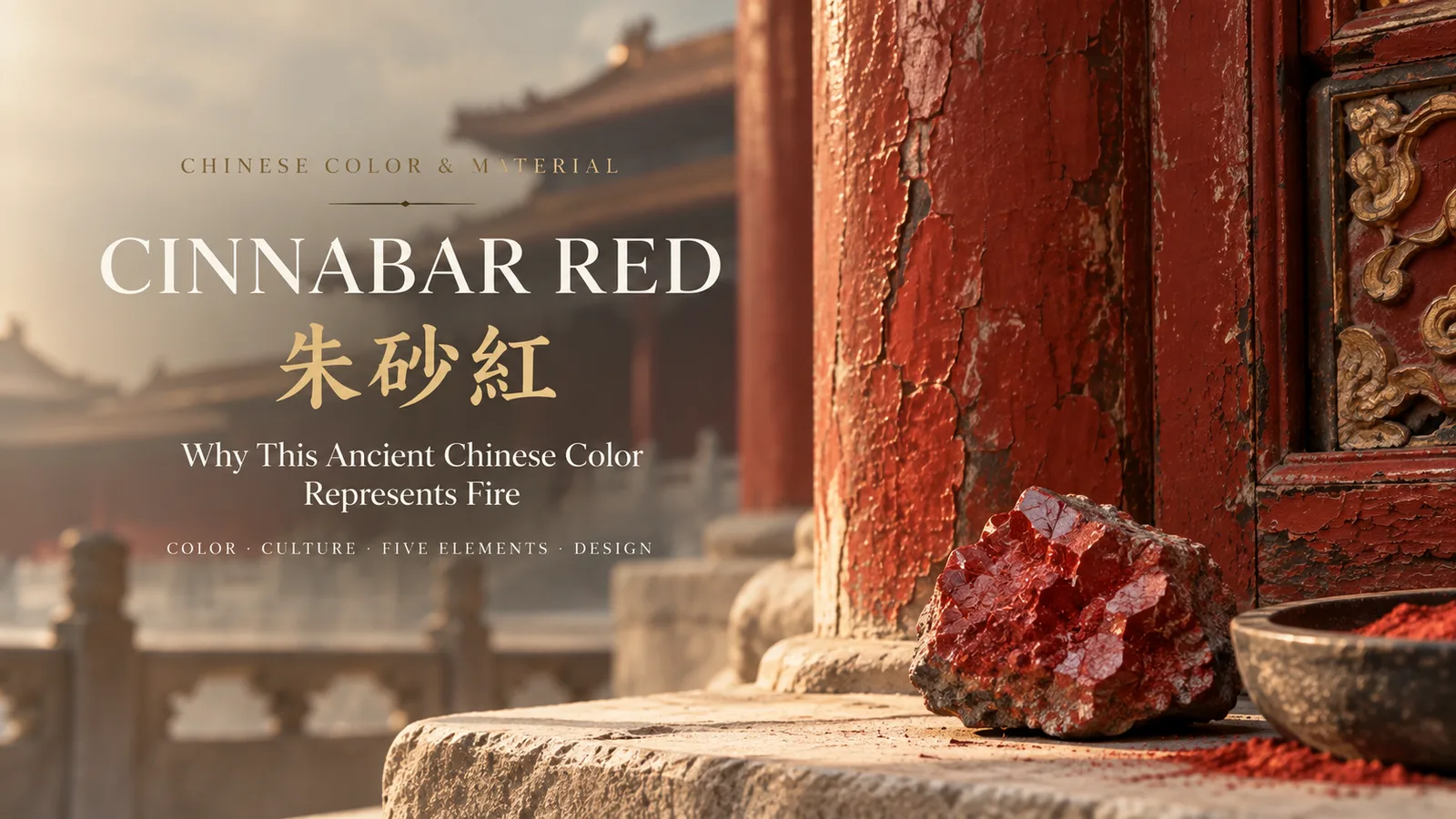 Cinnabar Red 朱砂紅 and traditional Chinese architectural pigment